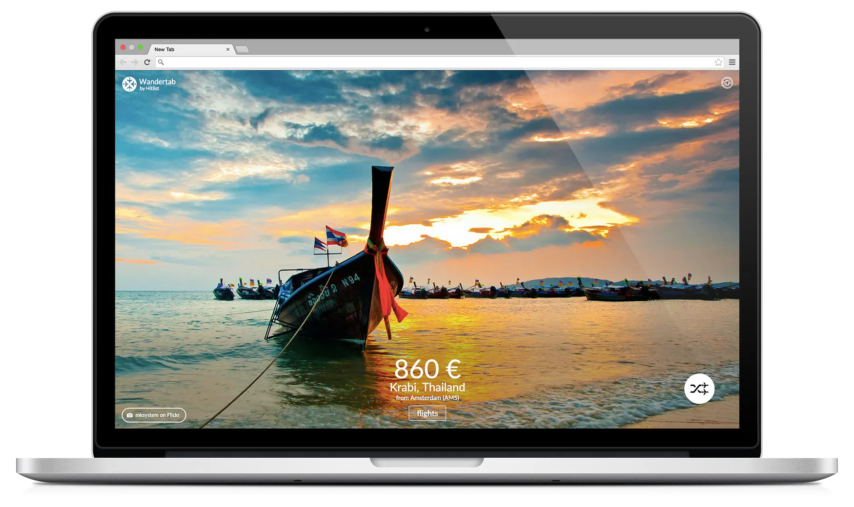 Wandertab (Chrome + Firefox)
