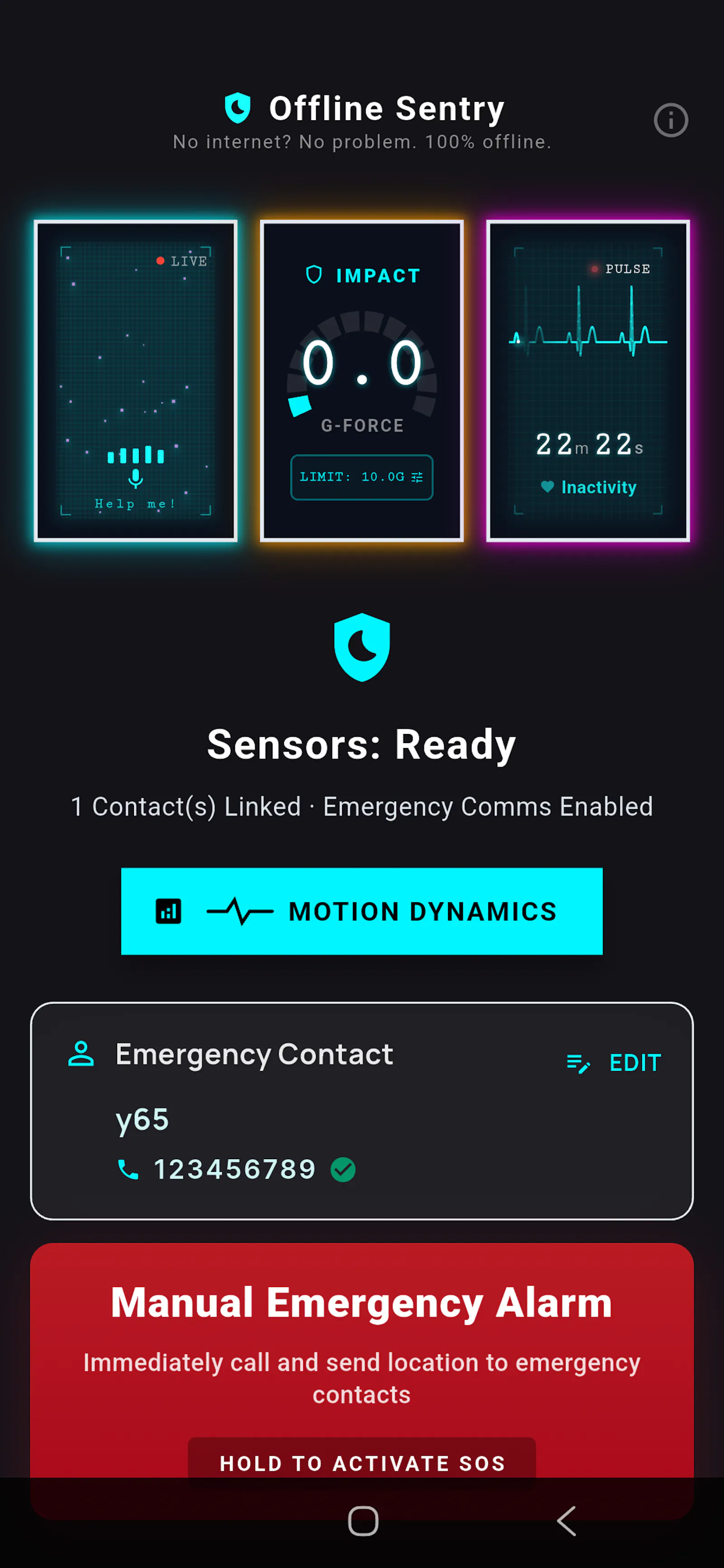 Sentry: Offline Voice SOS for Dumbphones screenshot 2