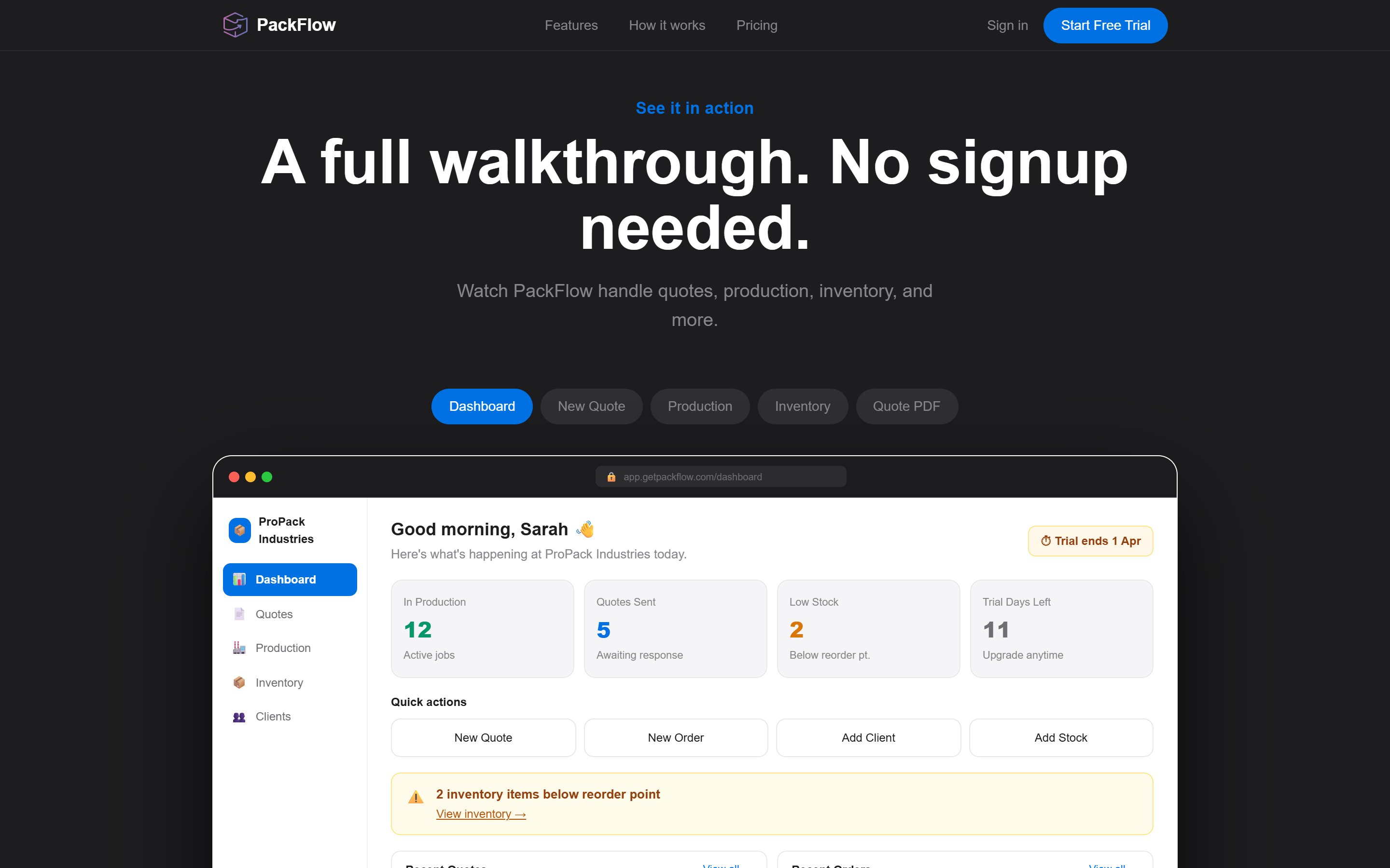 PackFlow gallery image