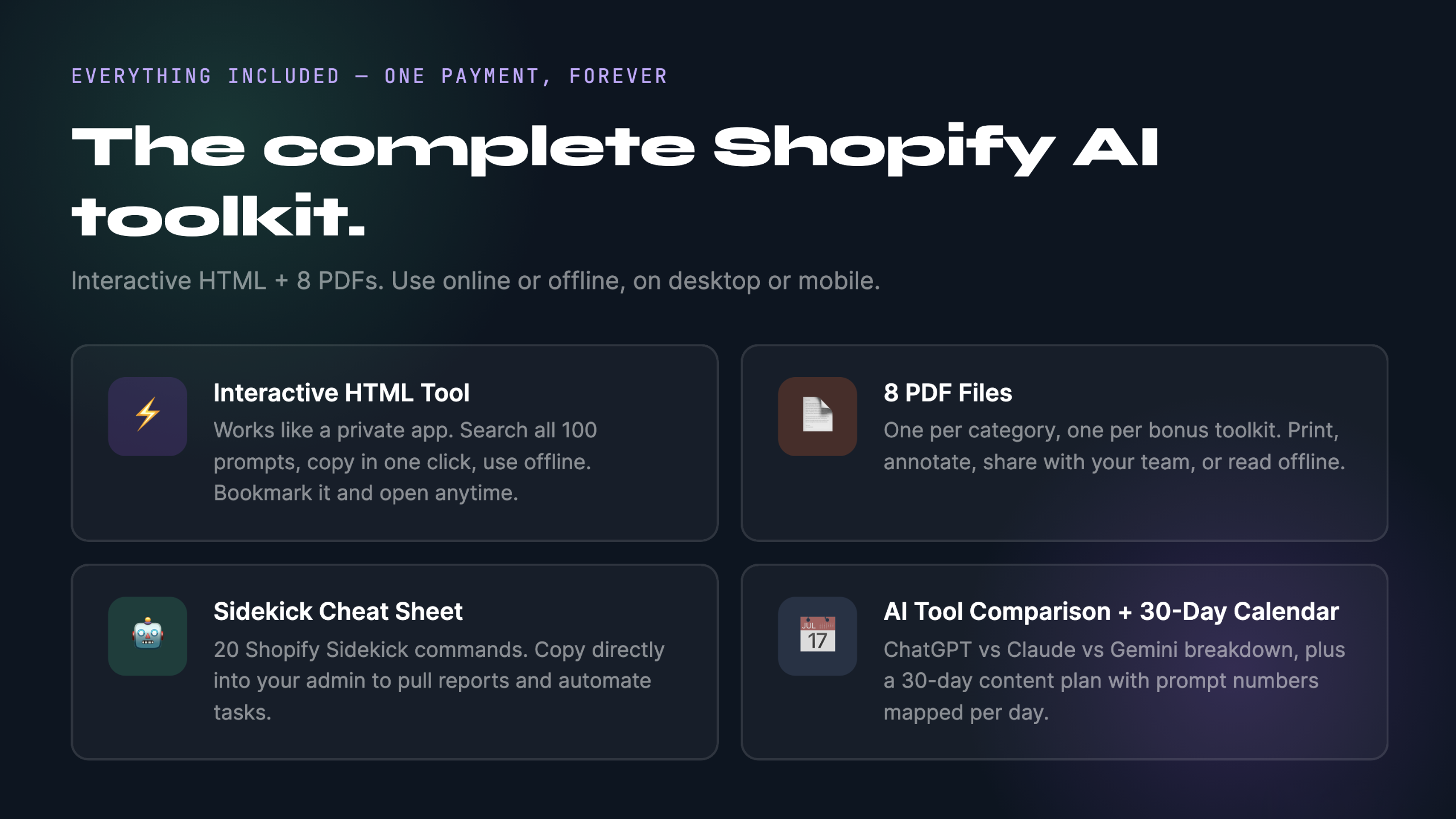 Shopify AI Prompt Pack - 100+ Prompts gallery image