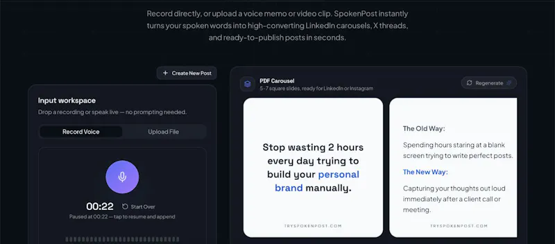 SpokenPost screenshot 2