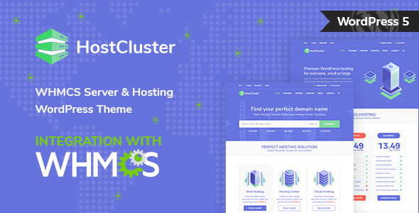 HostCluster - ชุดรูปแบบเซิร์ฟเวอร์และโฮสติ้ง - ชุดรูปแบบ WordPress สำหรับเซิร์ฟเวอร์หรือบริการโฮสติ้ง media 2