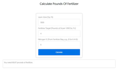 Lawn Fertilizer Calculator gallery image