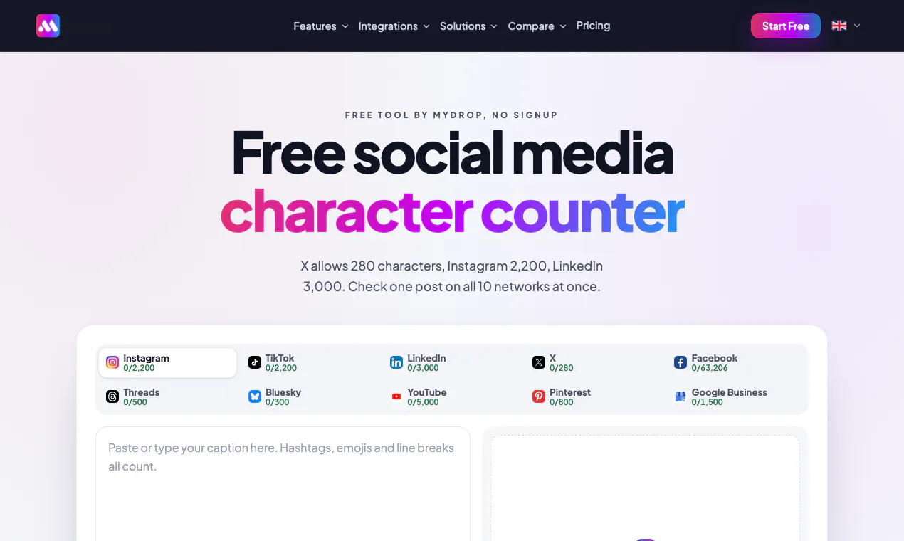 Social Media Character Counter gallery image