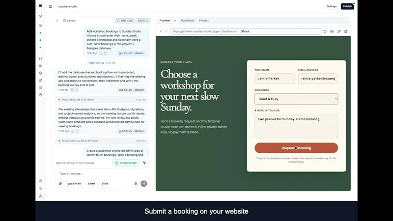 Hodman AI screenshot 1 (video preview)
