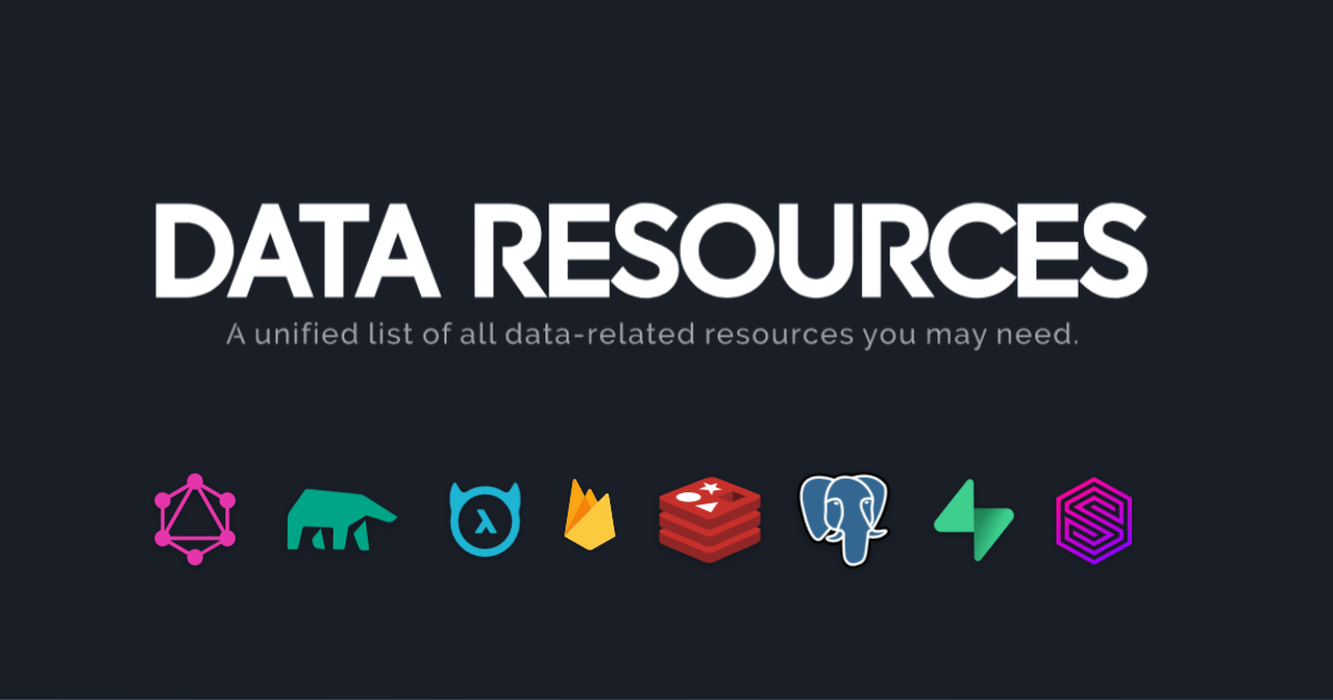 Mídia 1 de Recursos de dados - Uma lista unificada de todos os recursos relacionados a dados que você pode precisar.