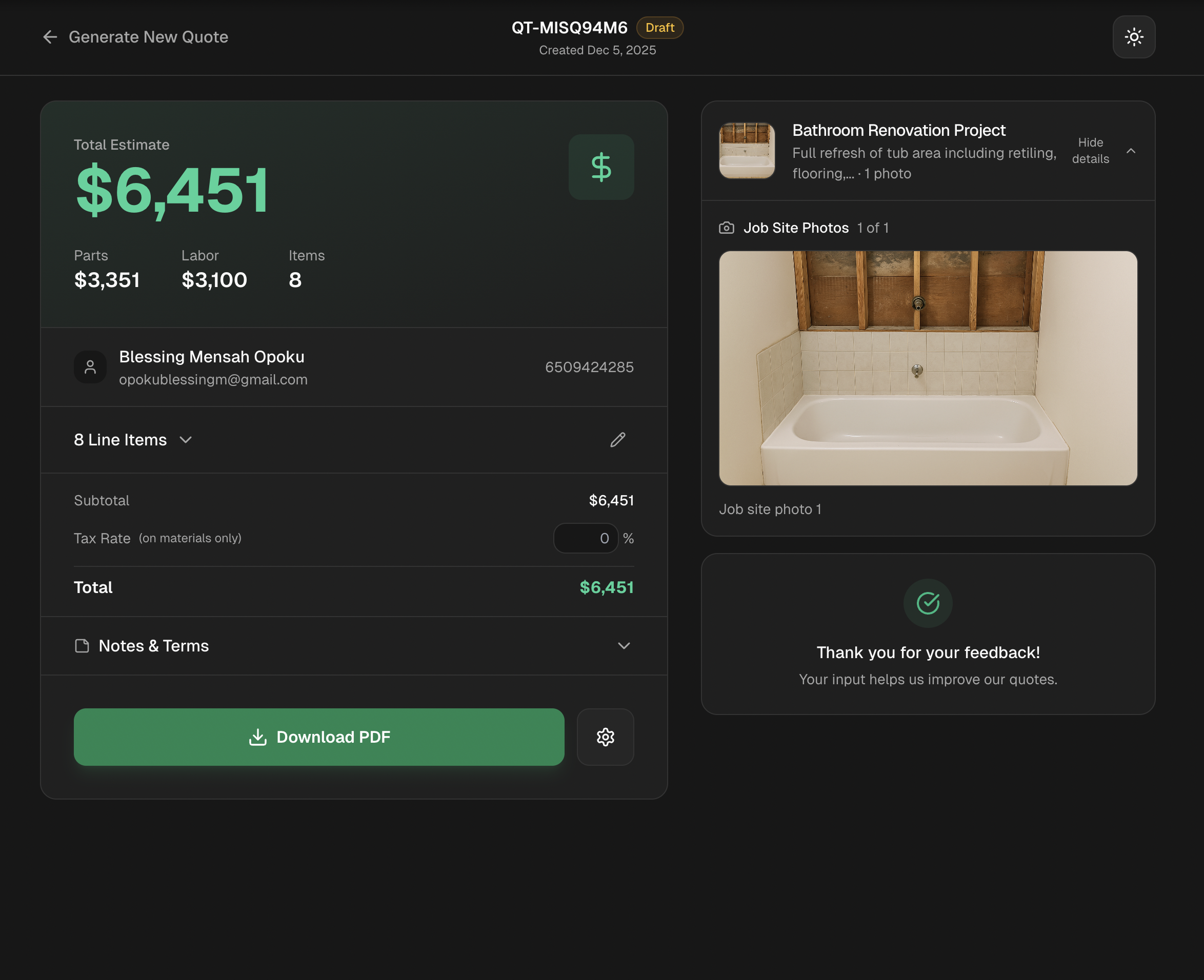 Quoter gallery image