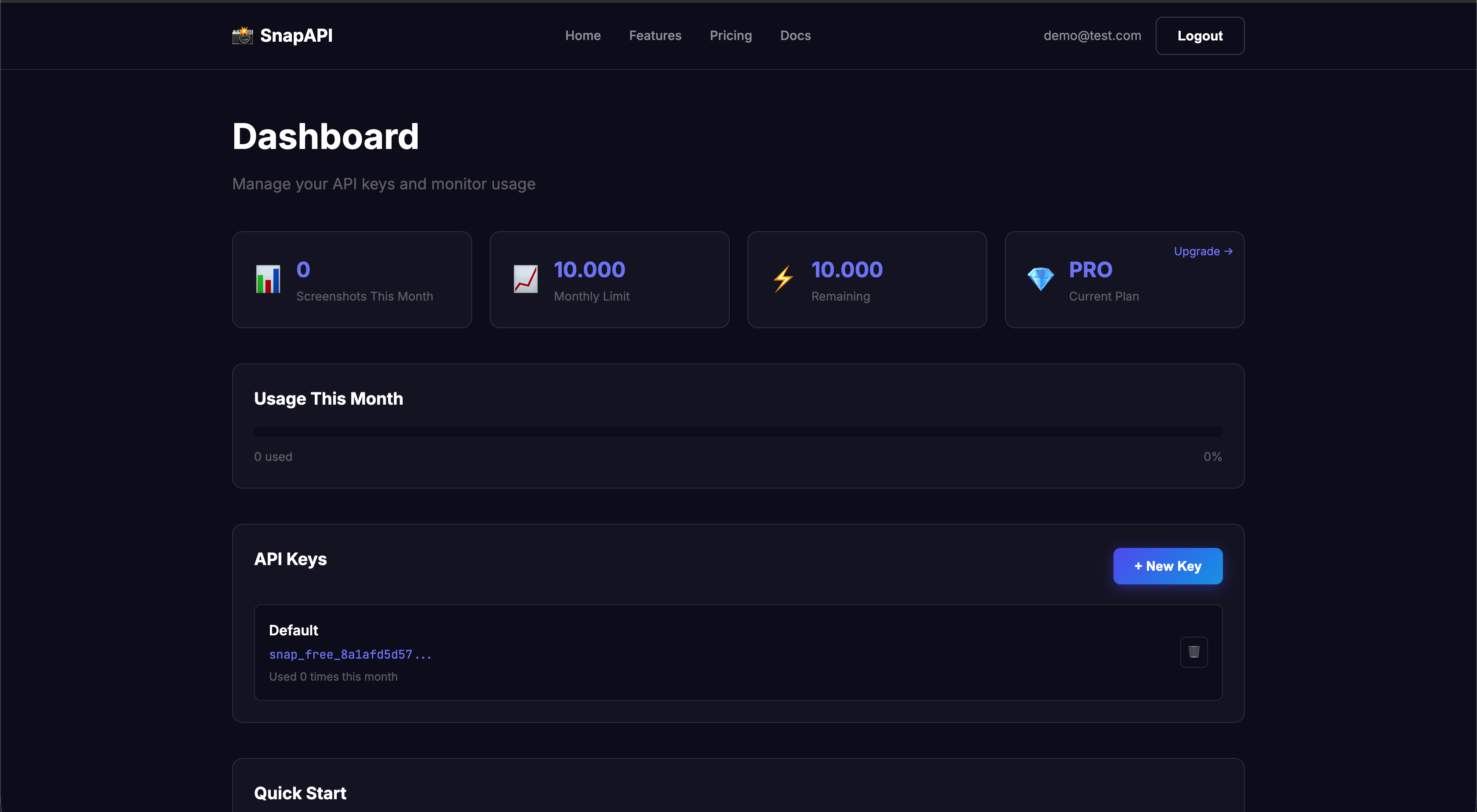 SnapAPI - Screenshot 3 showing product features and functionality