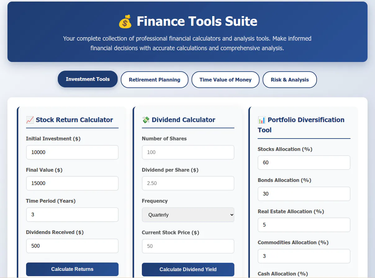 Financial Tools Suite gallery image