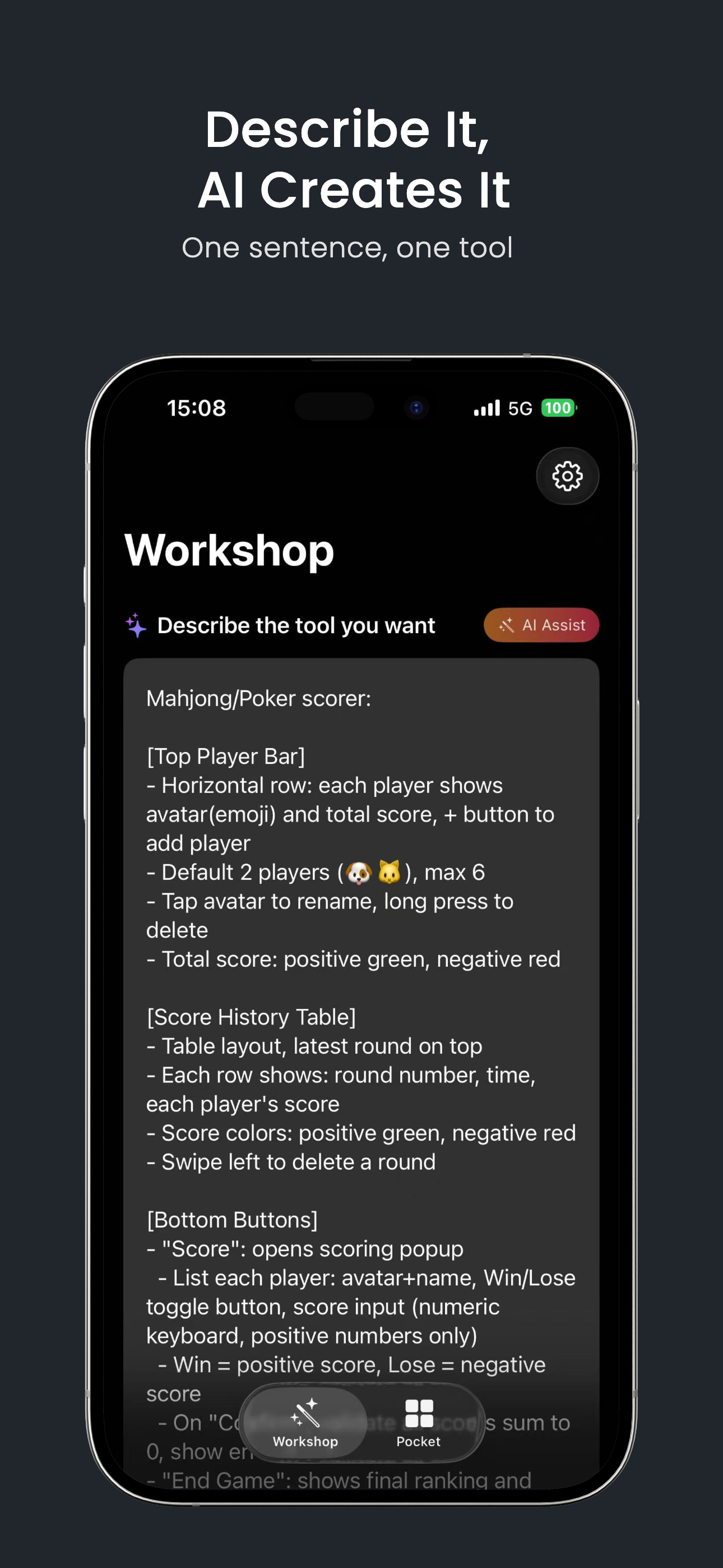 PockeCraft - AI Tool Maker gallery image