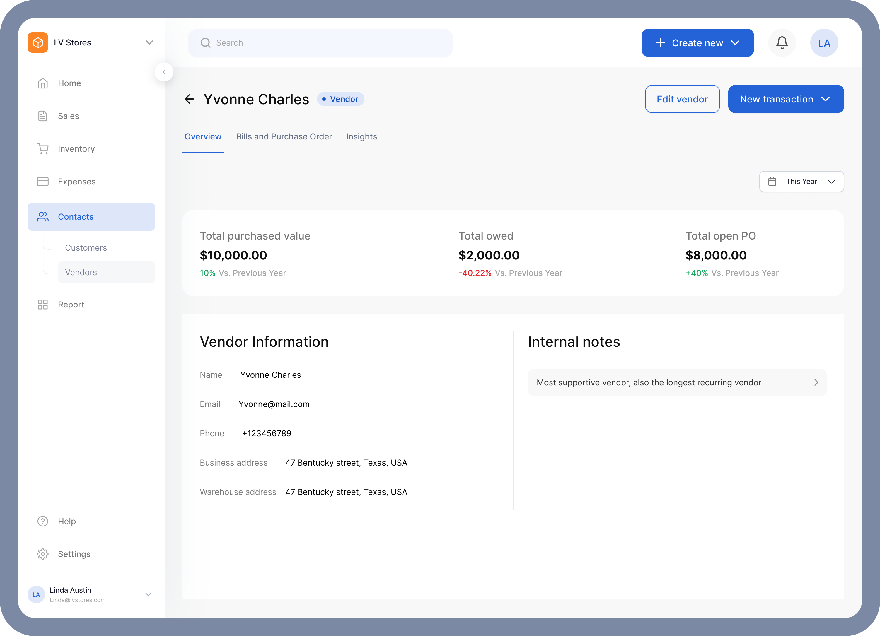 Vencru - Простое программное обеспечение для выставления счетов, управления инвентаризацией и бухгалтерского учета медиа 3