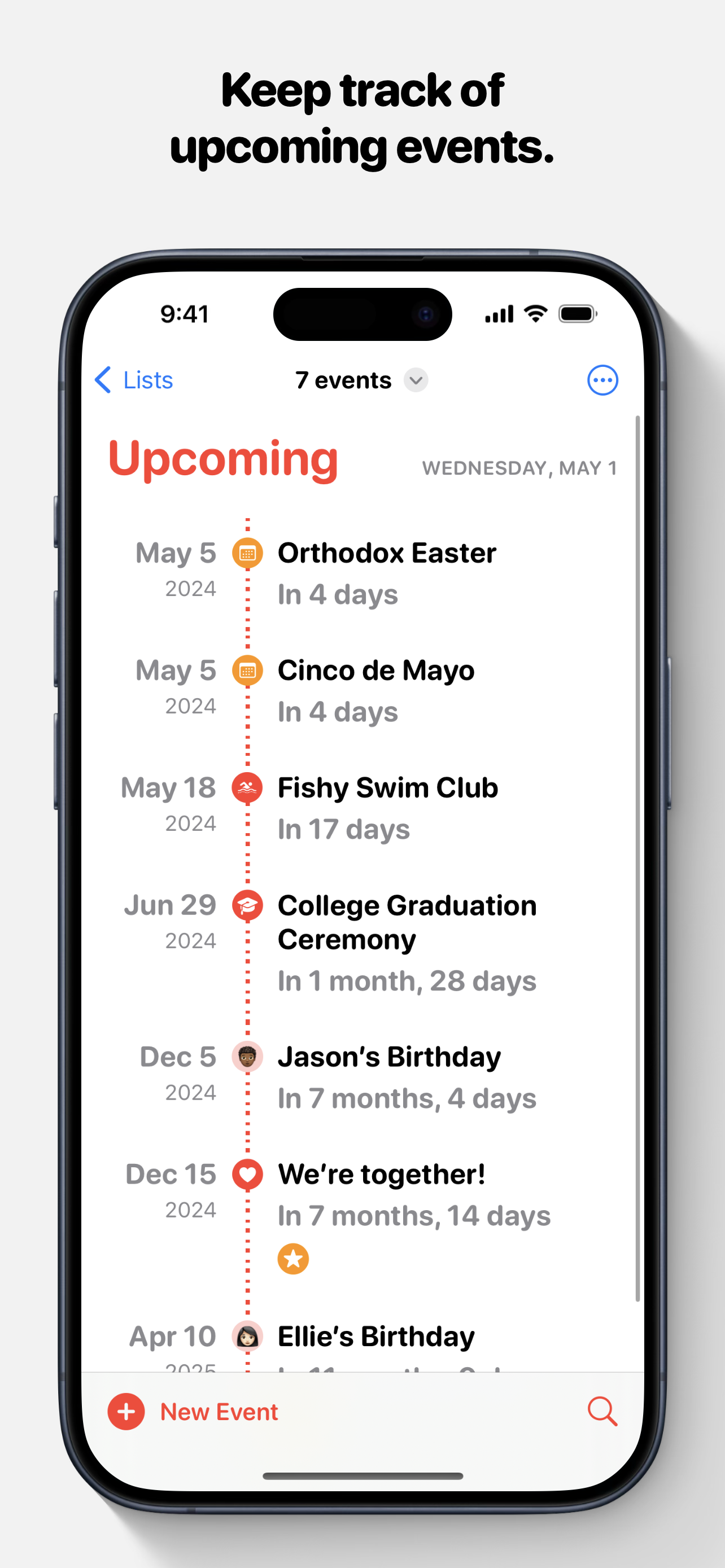 startuptile Pinning-A powerful countdown app integrated with calendars