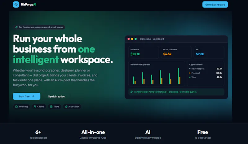 BizForgeAI — Forge Your Path screenshot 1
