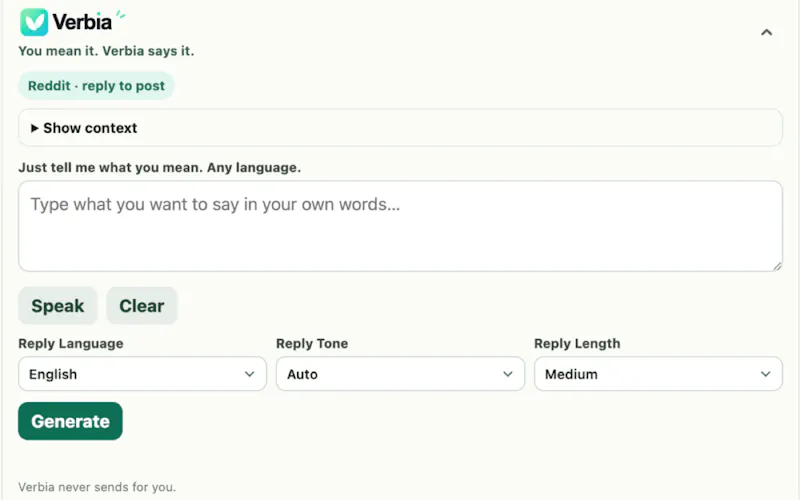 Verbia screenshot 3
