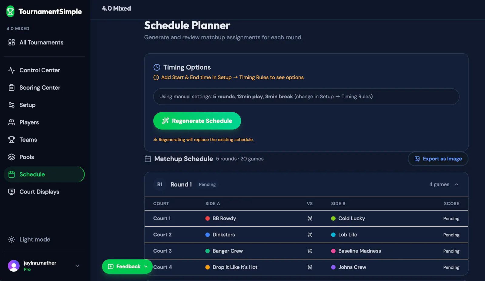 TournamentSimple — Pickleball Software screenshot 3