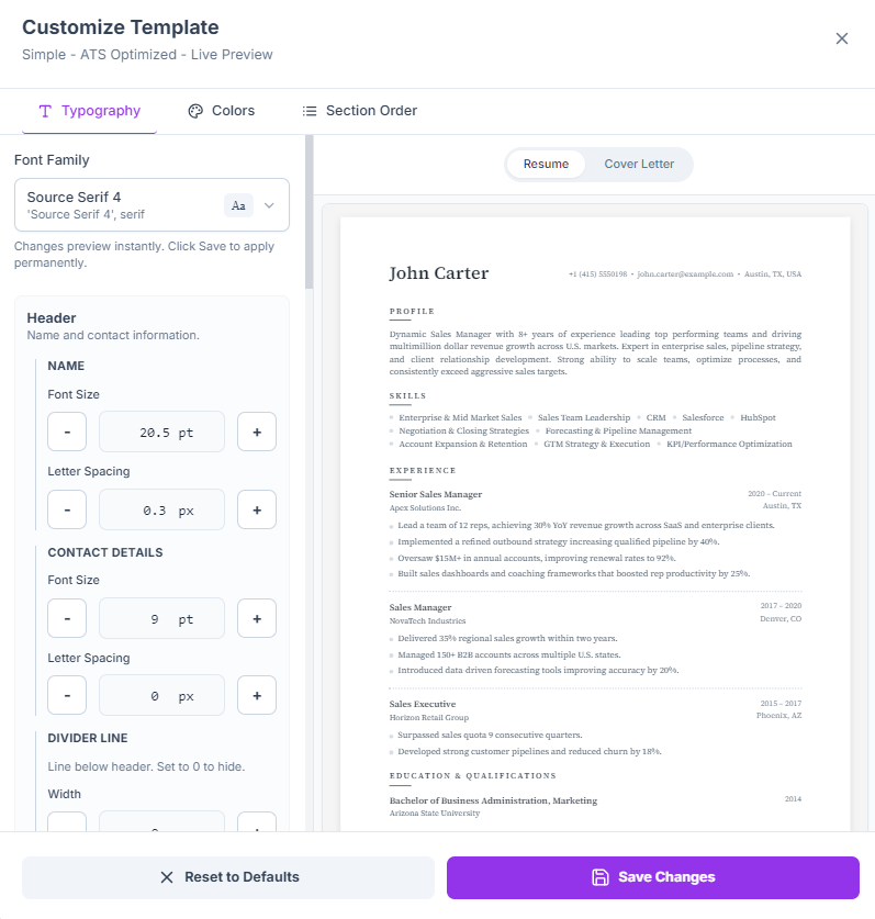 Resume Autopilot - Screenshot 2 showing product features and functionality