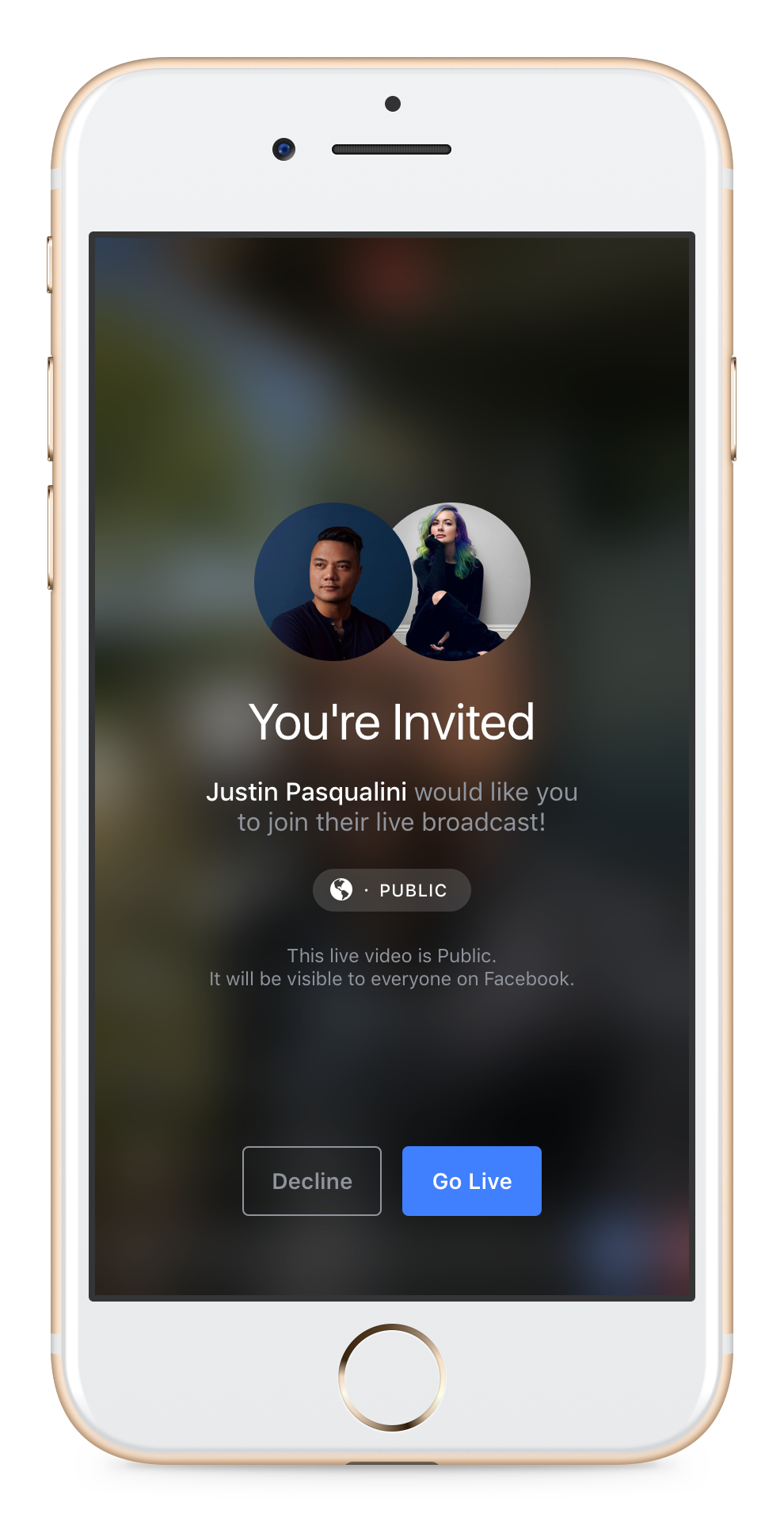 Facebook "Live With" gallery image