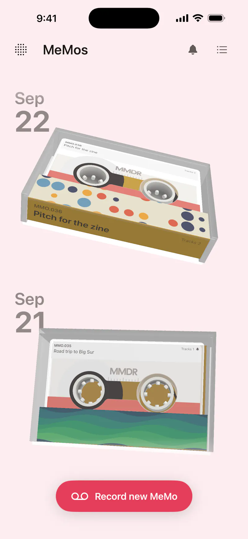 MeMos screenshot 2