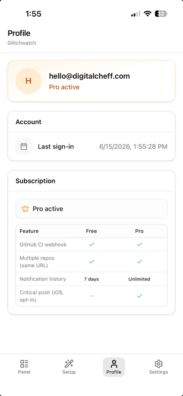 Glitchwatch — CI and deploy alerts gallery image