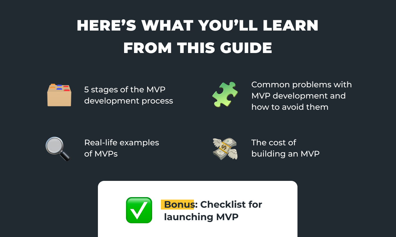 คู่มือการพัฒนา MVP และรายการตรวจสอบ - แผนงานเพื่อสร้าง MVP media 2