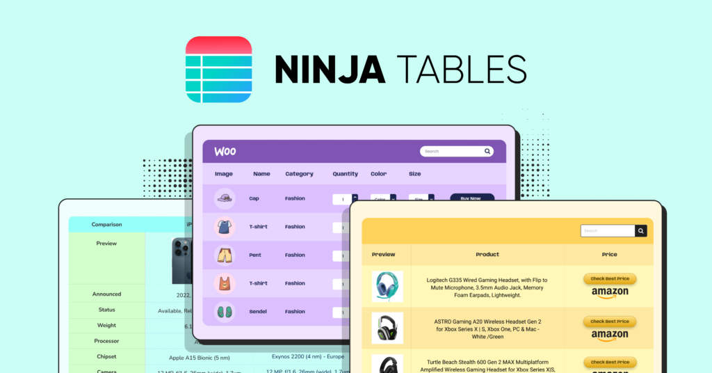 Ninja Tables gallery image