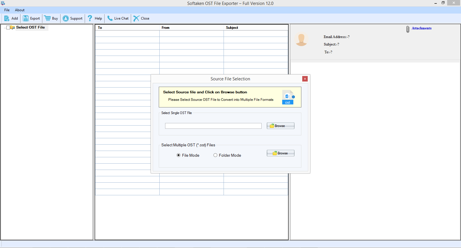 Softaken OST zum PST -Konverter - Konvertieren Sie die OST in PST -Datei ohne Outlook Medien 1