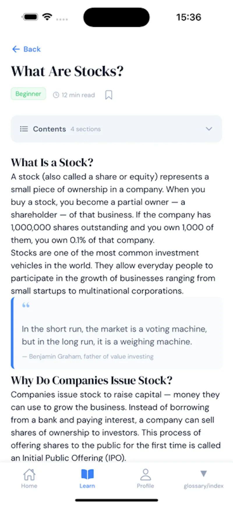 stock learn easy screenshot 3