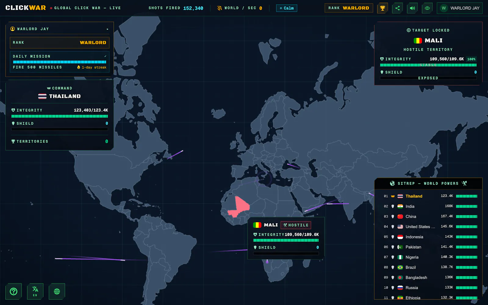 ClickWar screenshot 2