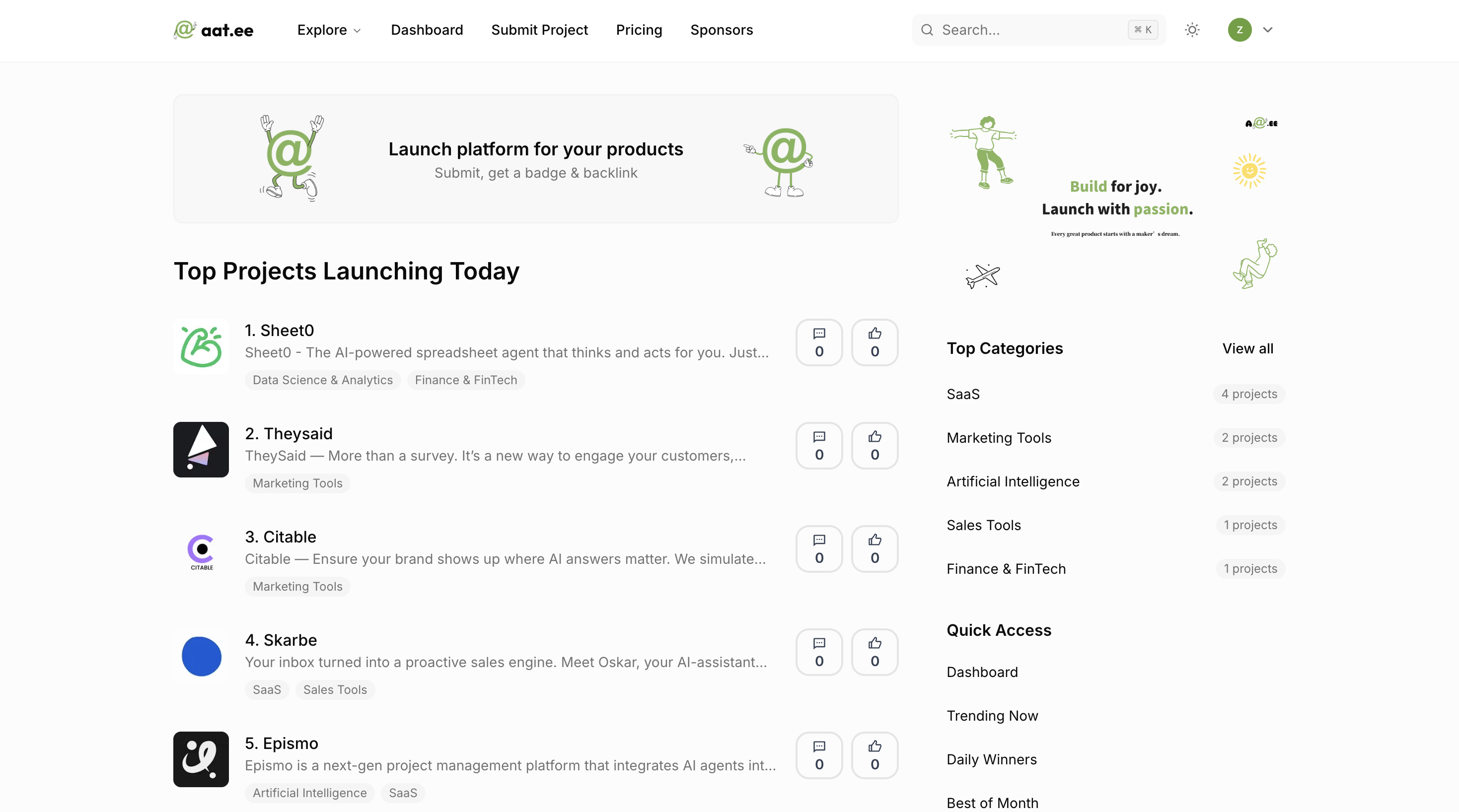 aat.ee - Main screenshot showing features and interface