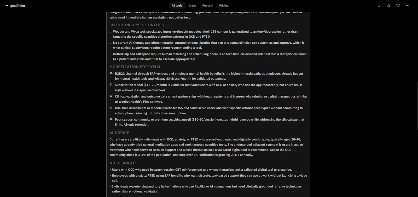 Goalfinder screenshot 4