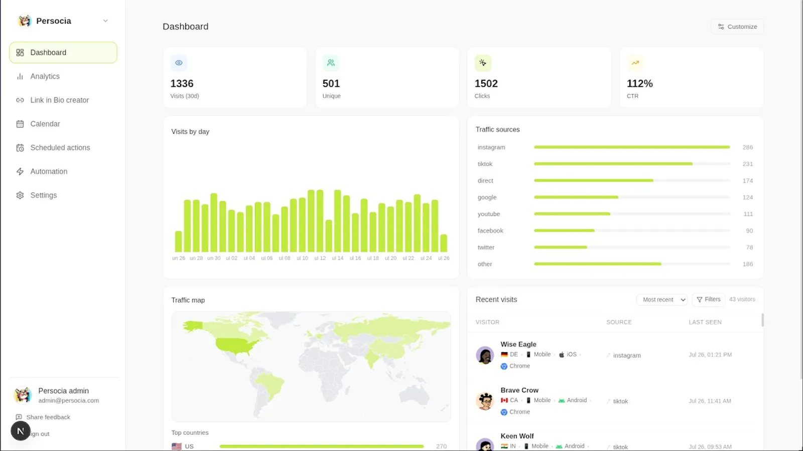 Persocia - bio link that means business screenshot 1 (video preview)