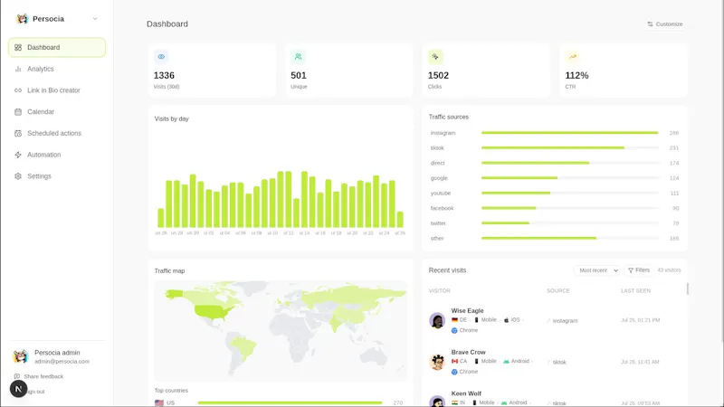 Persocia - bio link that means business screenshot 1 (video preview)
