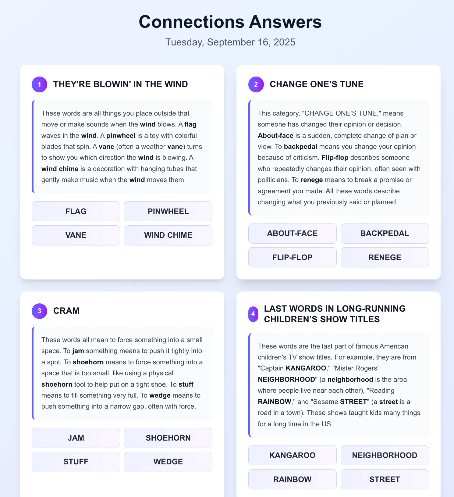 NYT Connections for English Learner