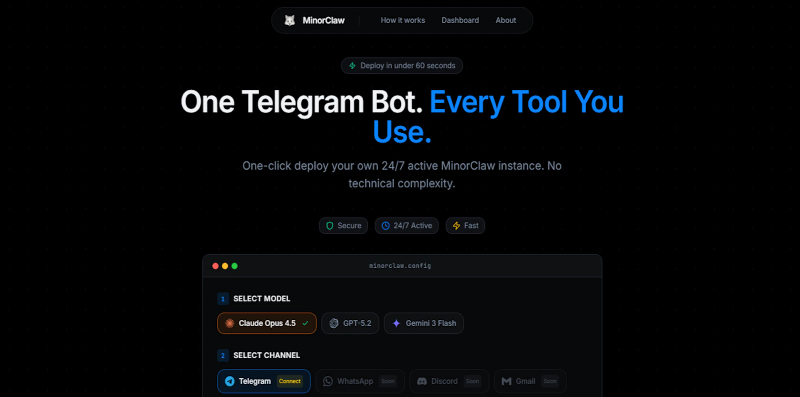 MinorClaw screenshot 1