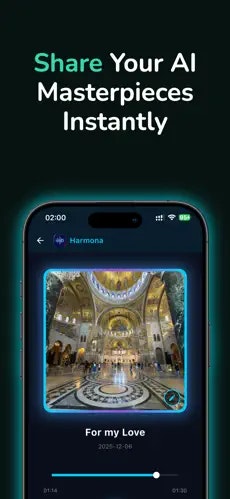 Harmona:AI Music Generator - Screenshot 2 showing product features and functionality
