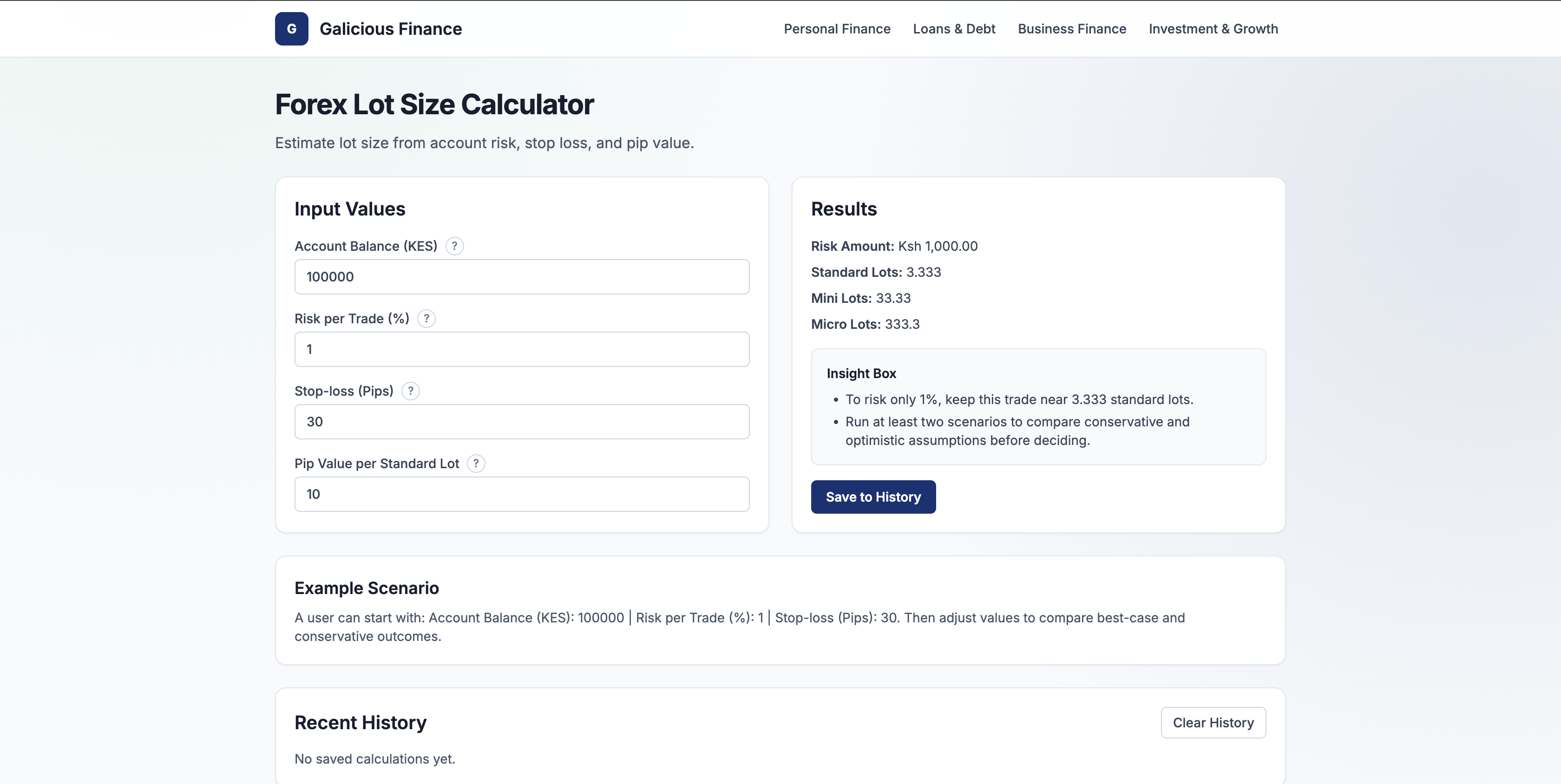 Galicious Financial Calculator gallery image