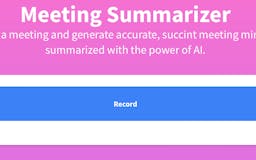AI Meeting Summarizer media 2