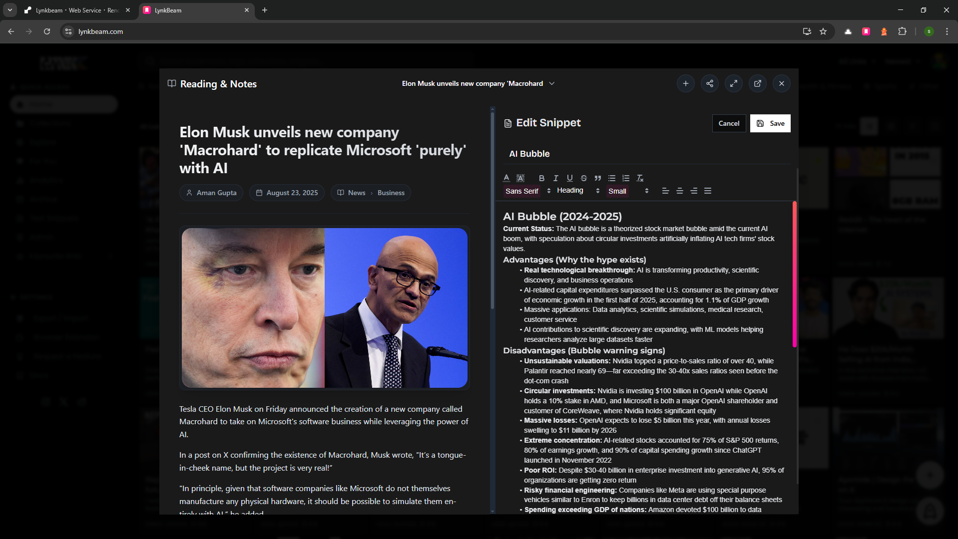 LynkBeam - Screenshot 3 showing product features and functionality