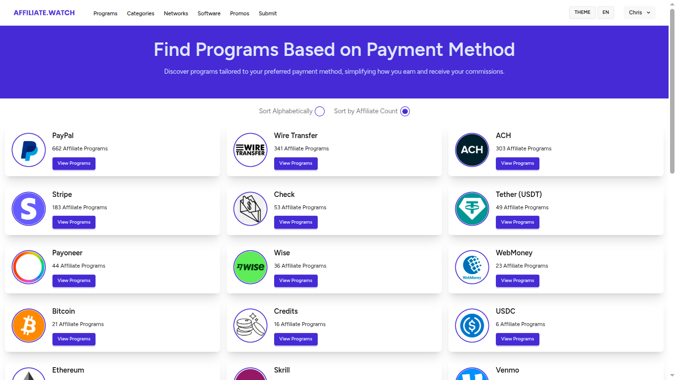 Affiliate.Watch - Screenshot 4 showing product features and functionality