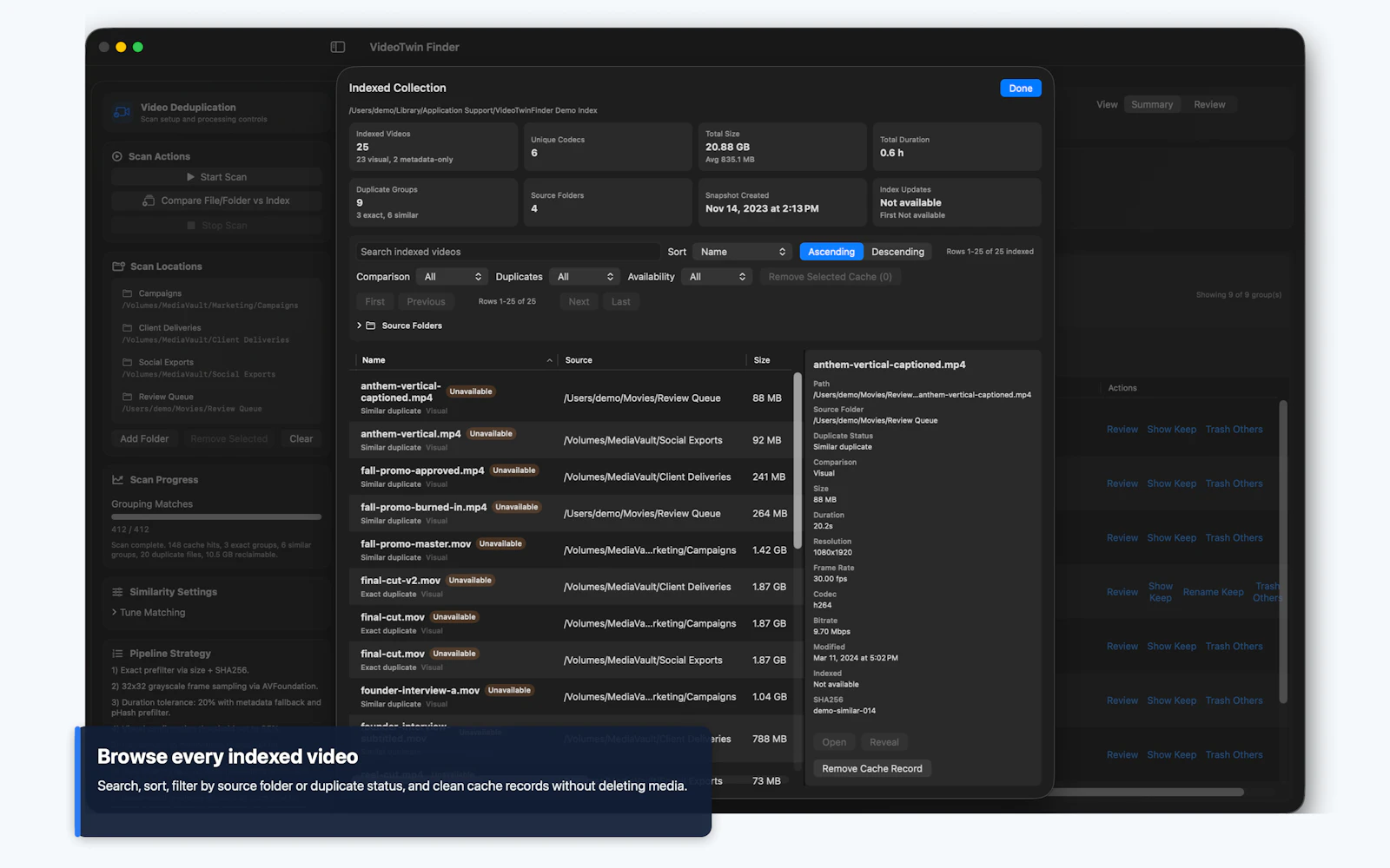 VideoTwin Finder screenshot 7