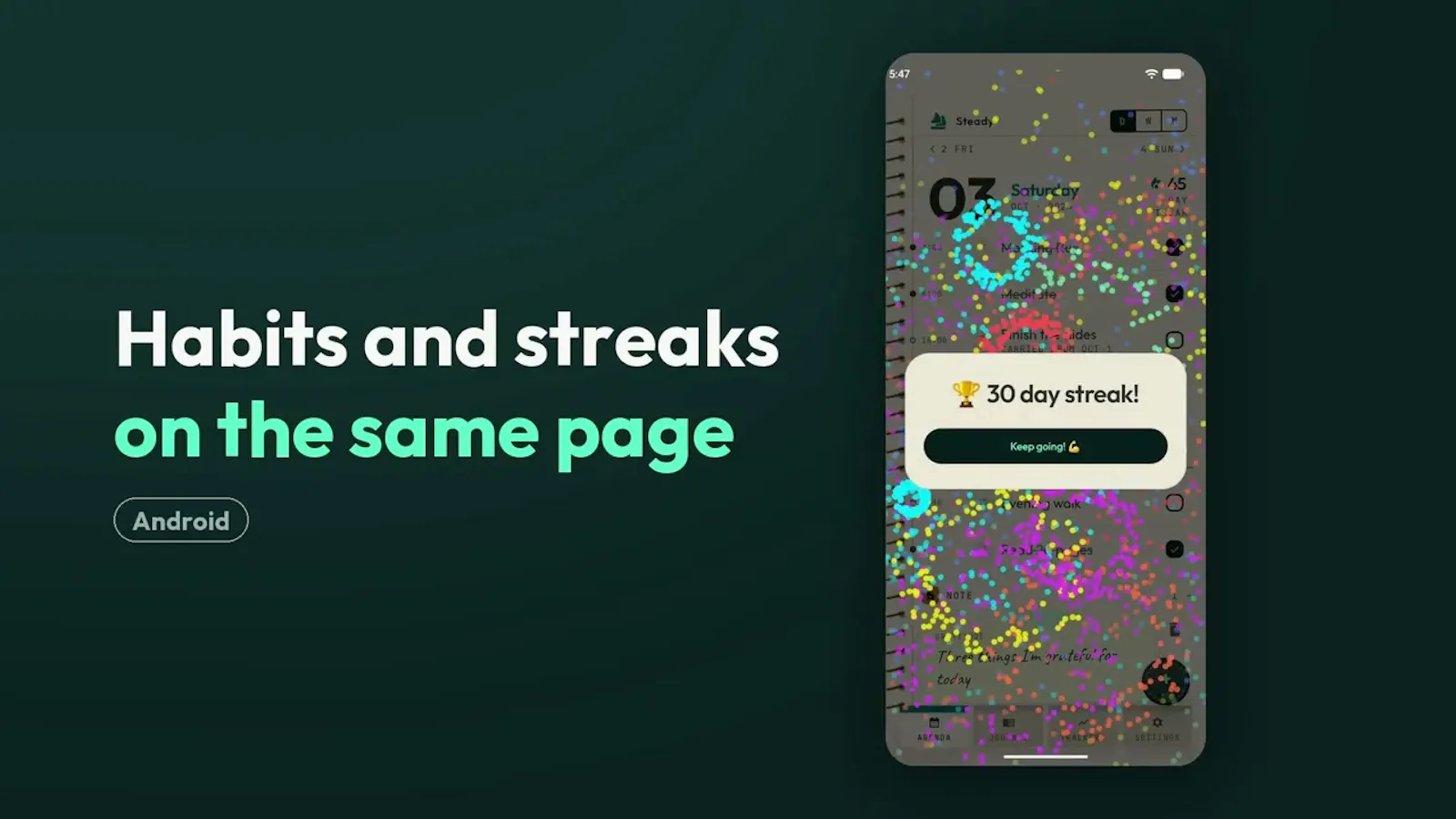 Steady Club: Journal & Planner screenshot 1 (video preview)