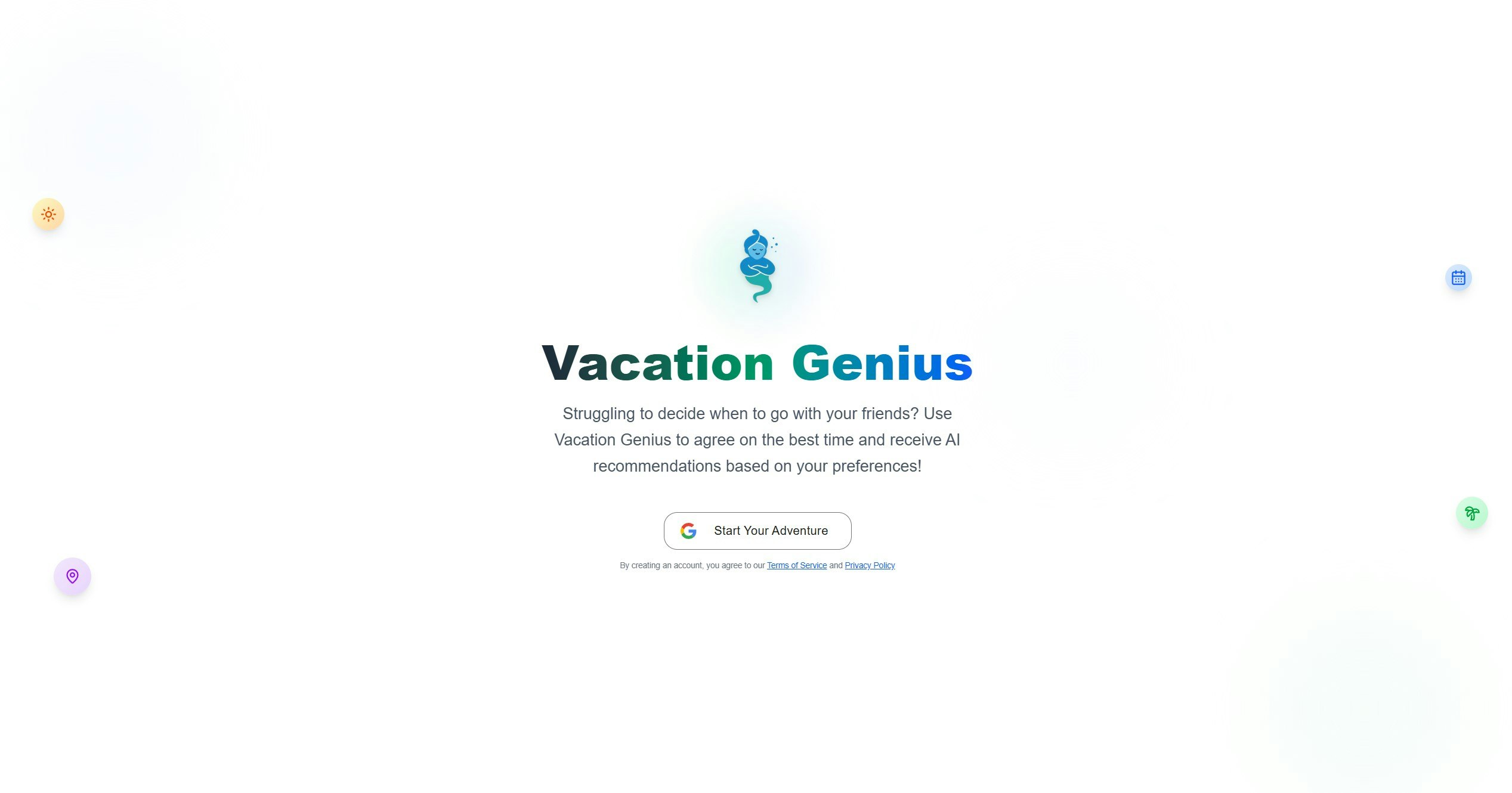 Genio de vacaciones - ¡Encuentra el mejor tiempo de vacaciones y preferencias para tu grupo! media 2
