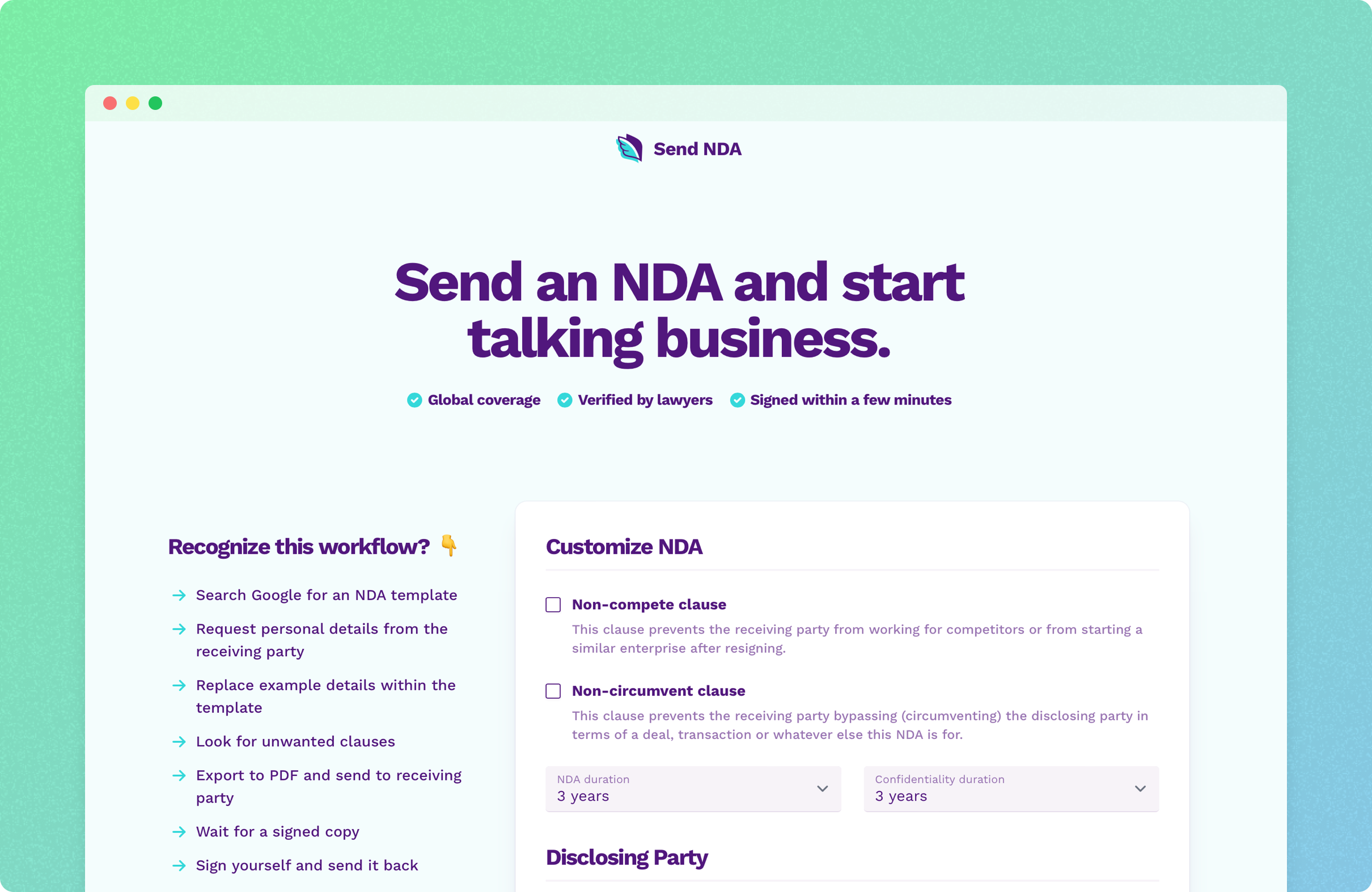 Send NDA gallery image