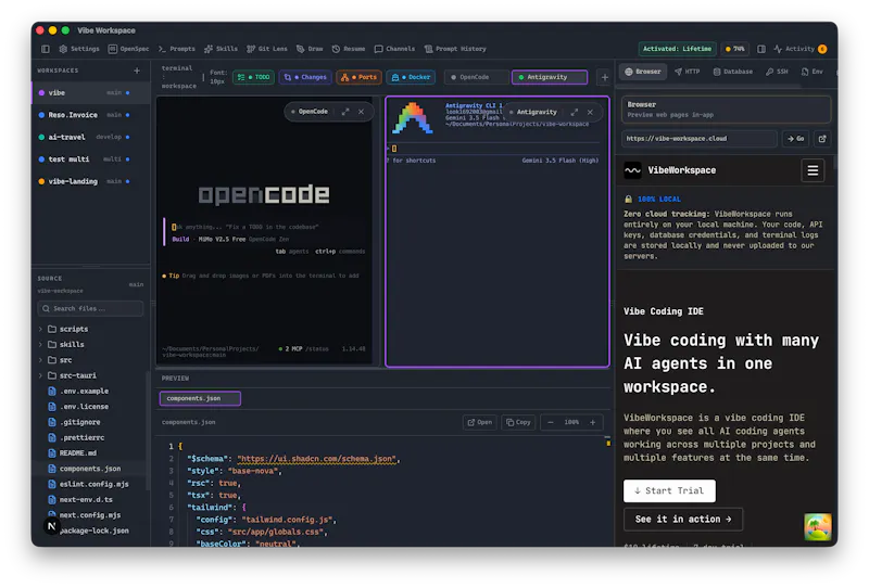 Vibe Workspace screenshot 1