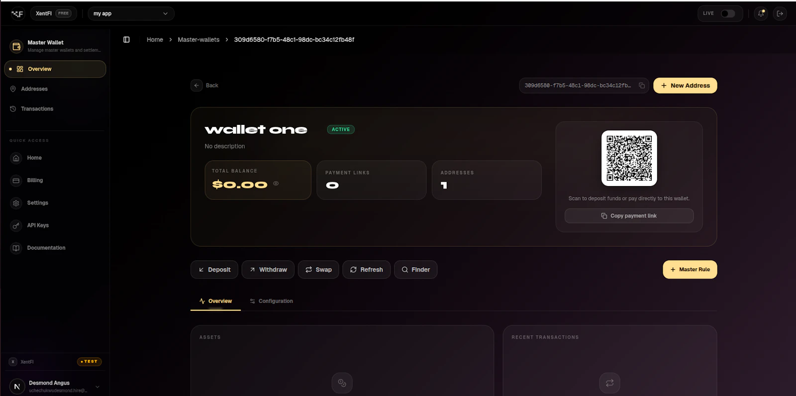 XentFI screenshot 2
