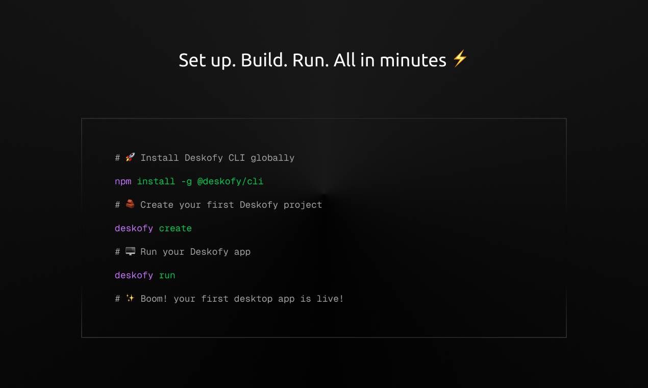 Deskofy CLI – Build Desktop Apps Fast gallery image