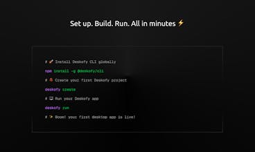 Deskofy CLI – Build Desktop Apps Fast gallery image