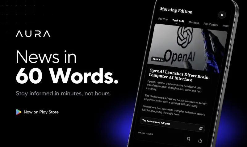 Aura - News in 60 Words screenshot 1