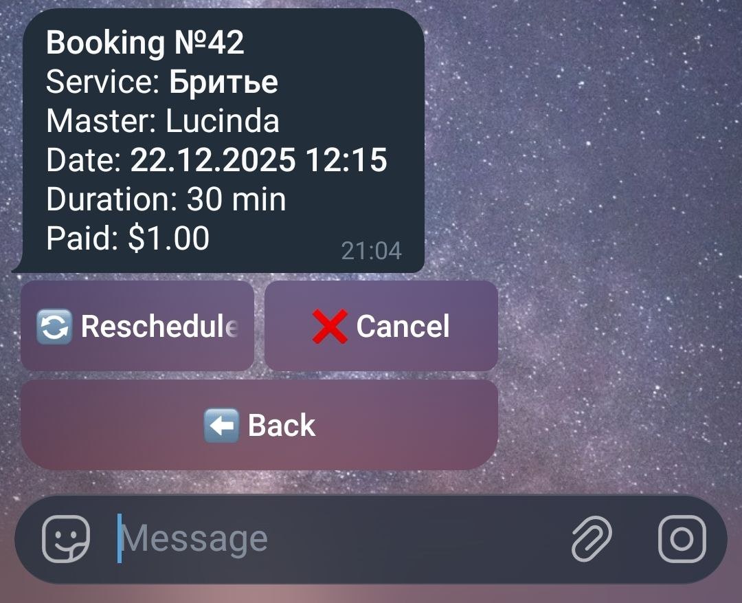 SalonBot — Telegram Booking System gallery image