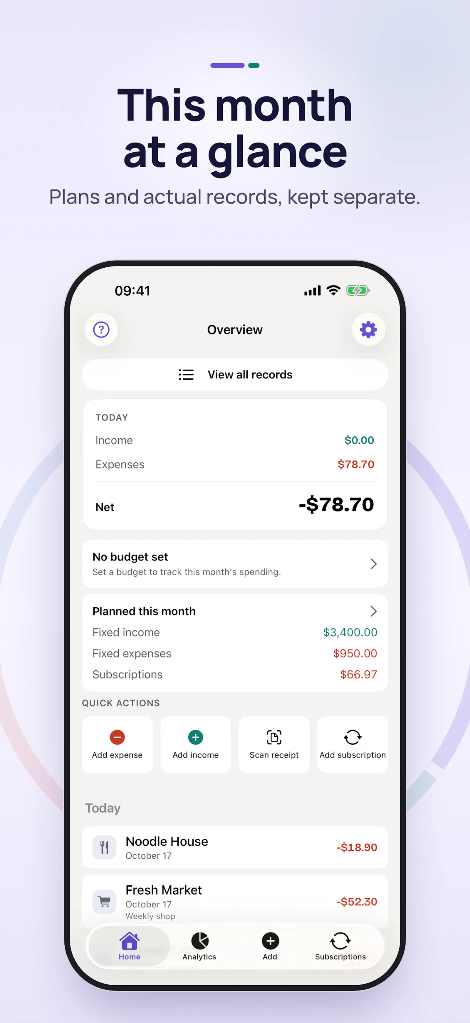 Xpense Budget Manager screenshot 1